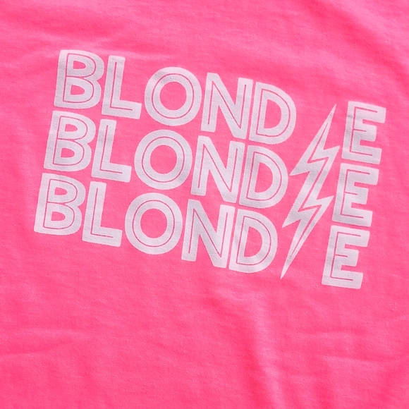 BLONDIE NEON PINK TEE 80s - Picture 3 of 4